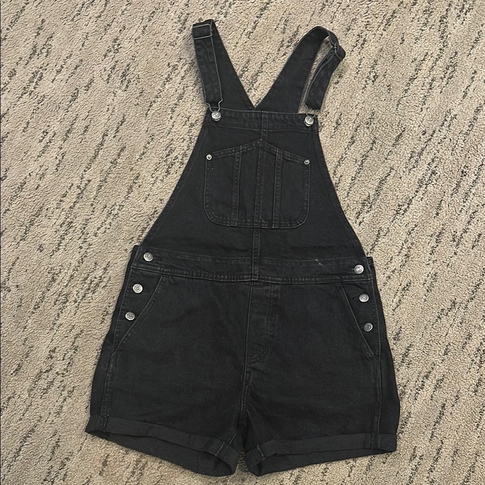 Black Denim Overalls